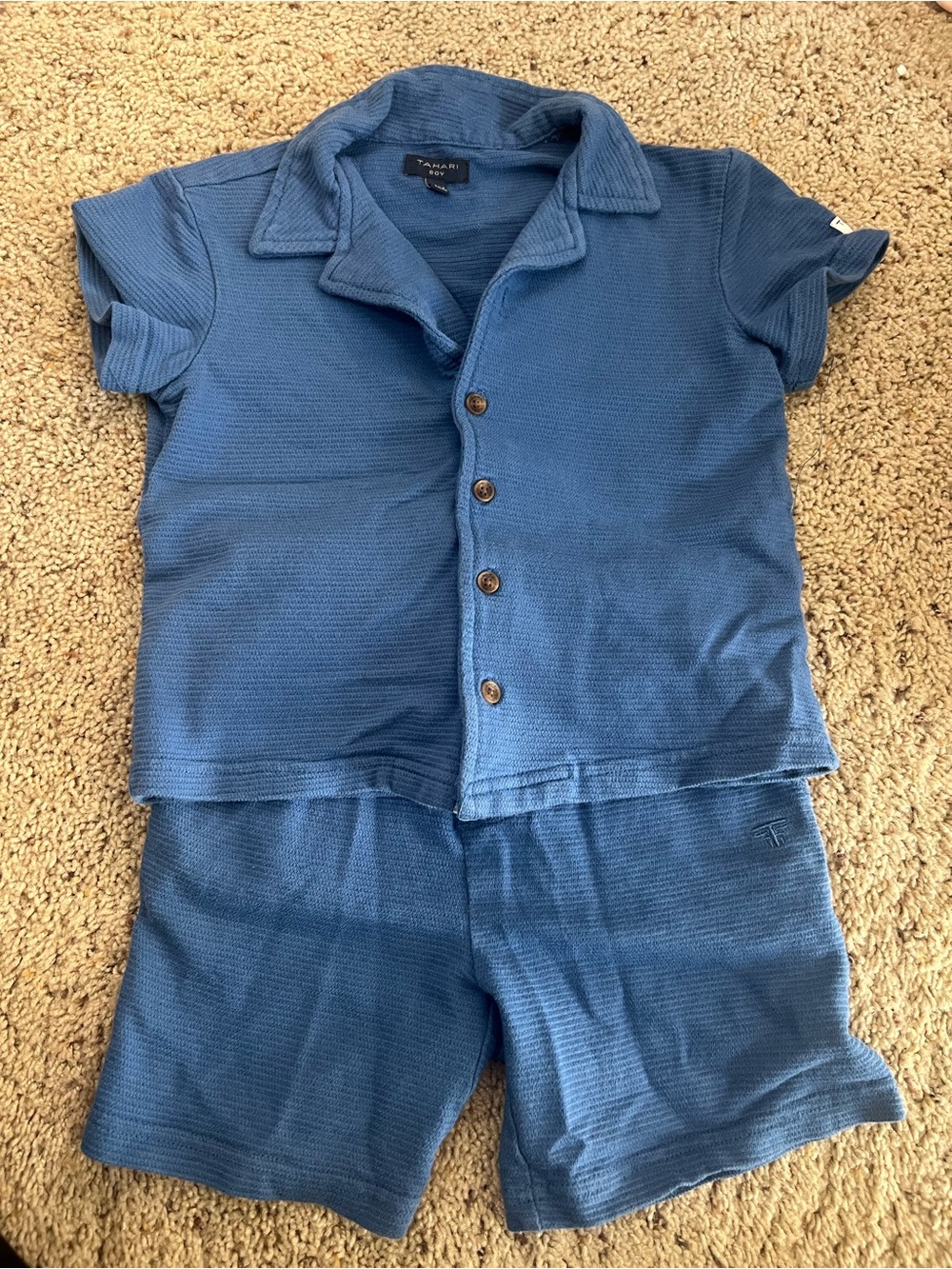Tahari Boy Summer Outfit - Soft Knit Button-Up